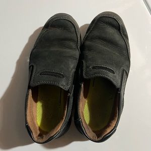 Florsheim boys 12.5 black slip on dress soft leather shoes